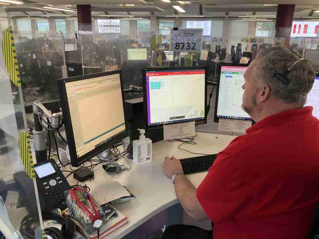 South Central Ambulance Control Room.