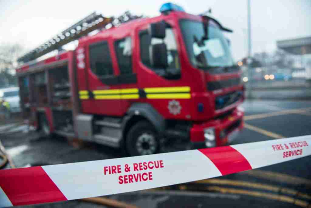 A Ladywood fire appliance at the scene of a fire on the junction of Dudley Road and Heath St. Photo credit: NFCC