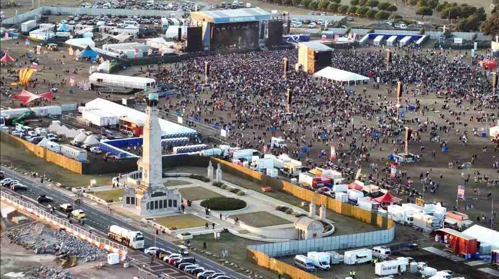 Victorious festival site from a drone. Photo credit: NPCC
