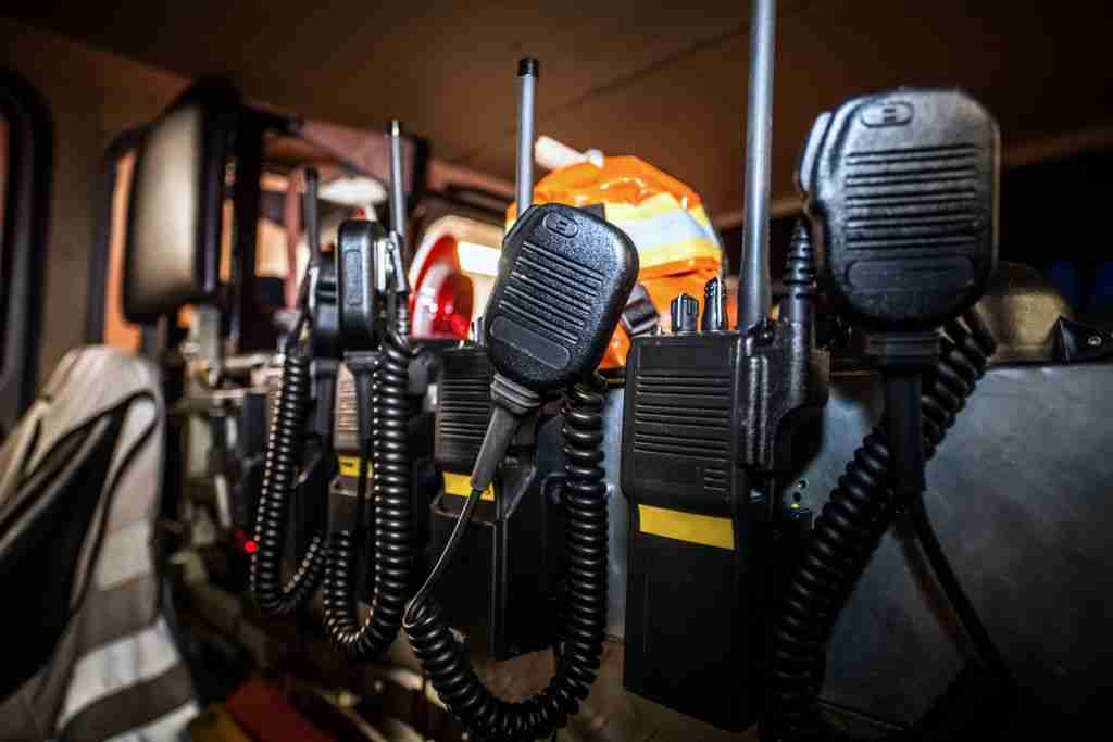 Fire service radio equipment in fire engine. Image credit: Shutterstock.
