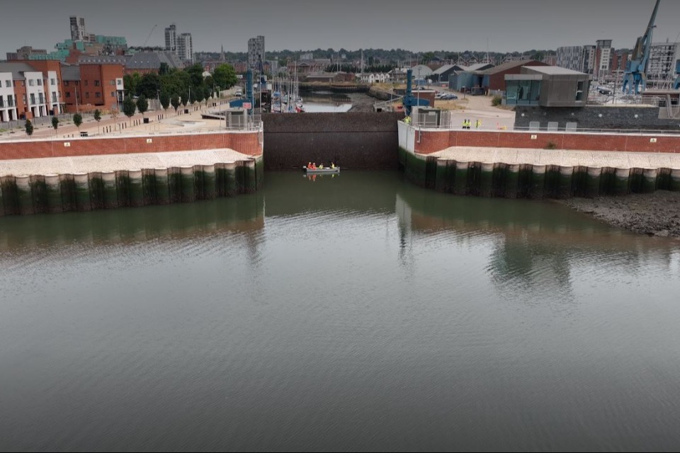 Ipswich tidal barrier: Image credit: Environment Agency.