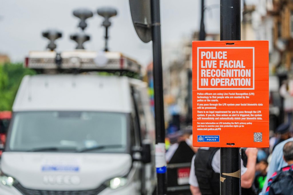 Live Facial Recognition signage in London