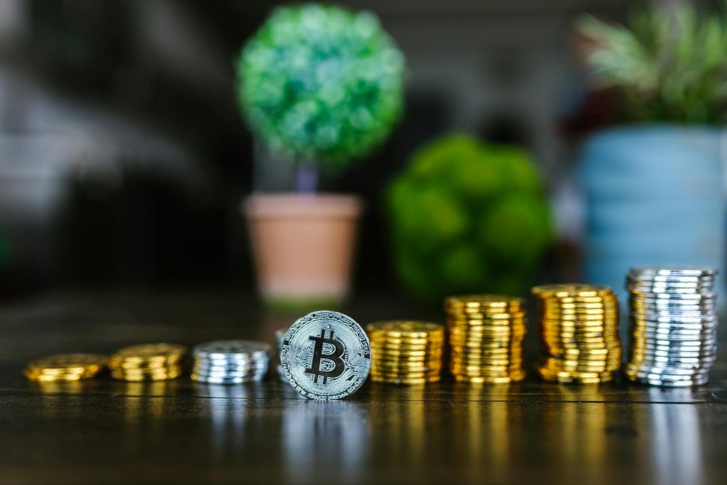 Cryptocurrency stock image bitcoin.