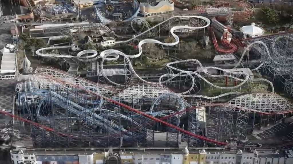 3D map of Blackpool Pleasure Beach.