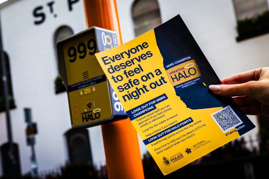 A flyer promoting Halo Points in Liverpool City Centre.